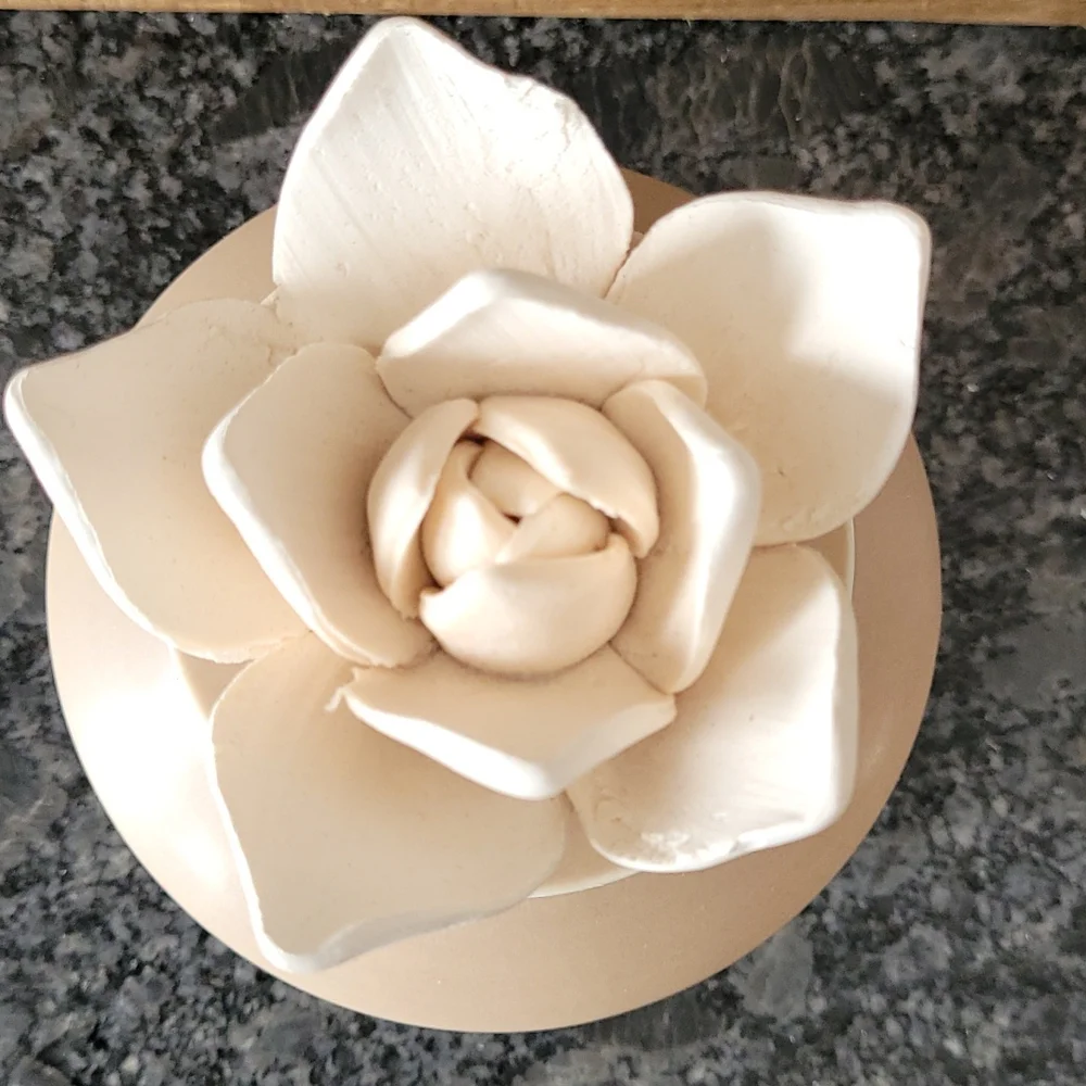 Porcelain Lotus Flower Essential Oils Wick Base Pot Diffuser NEW3